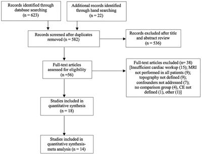 Patterns of Infarction on MRI in Patients With Acute Ischemic Stroke and Cardio-Embolism: A Systematic Review and Meta-Analysis